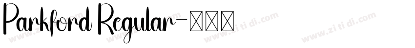 Parkford Regular字体转换